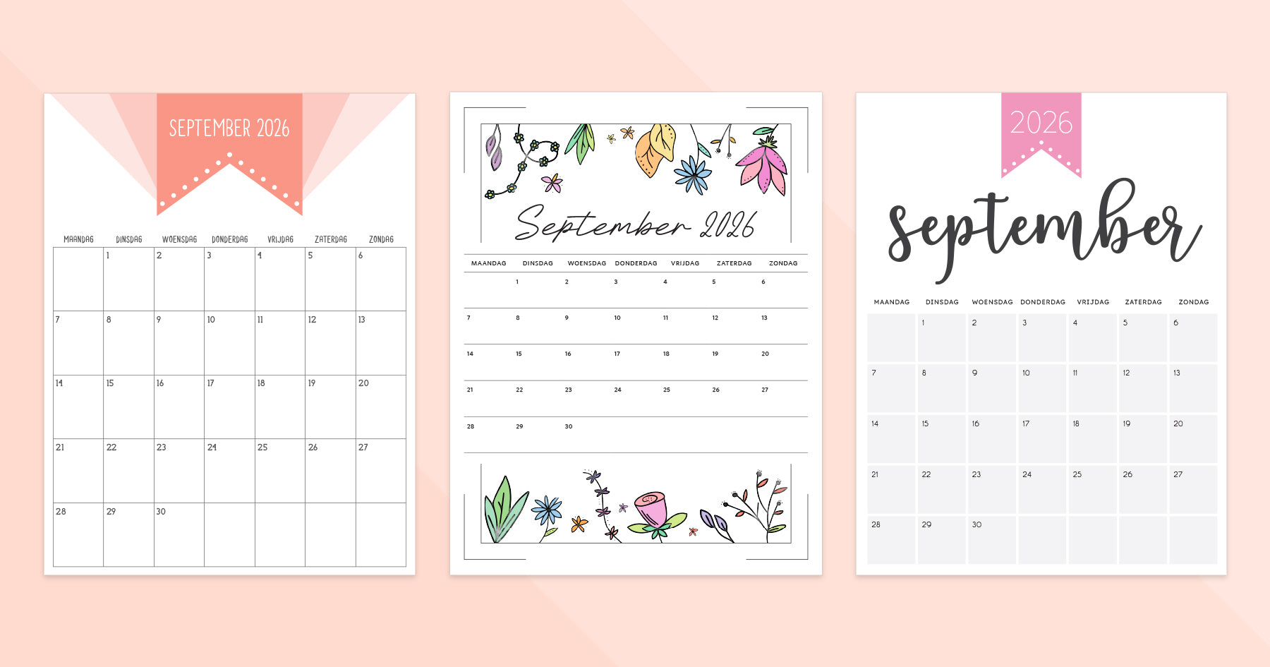 kalender september 2026 afdrukken
