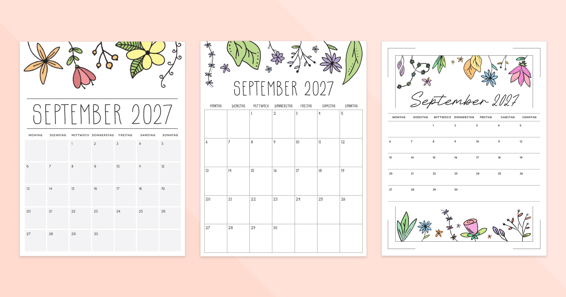 kalender september 2027 zum ausdrucken
