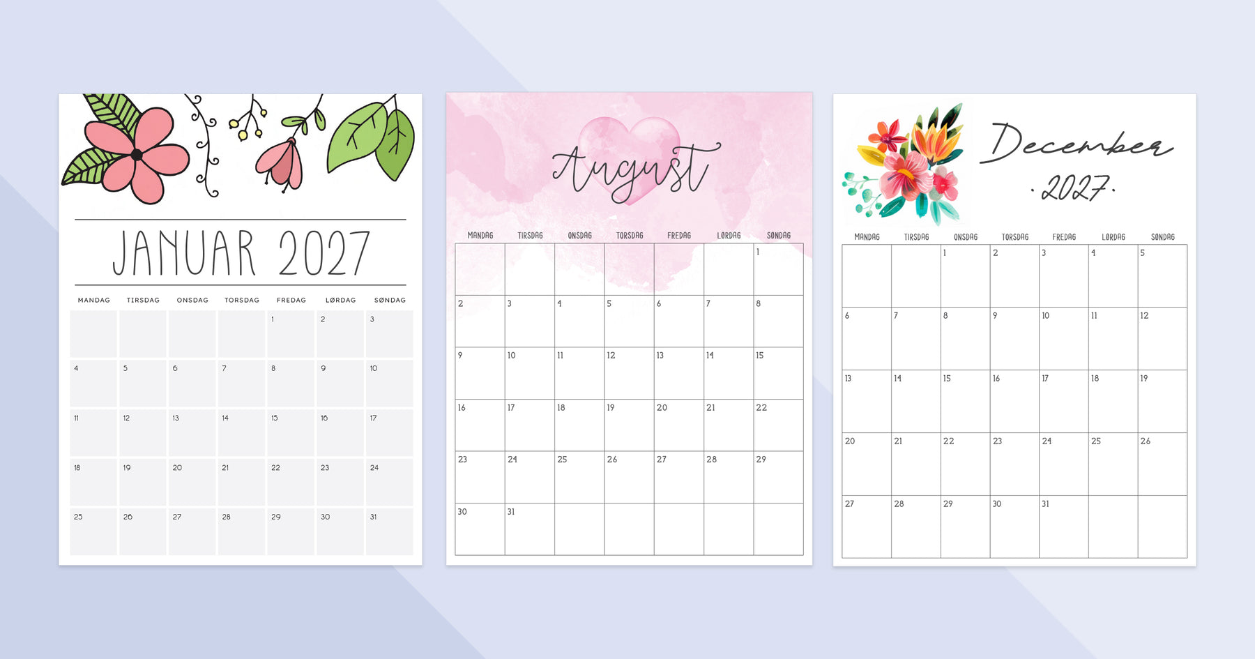 kalender til print 2026