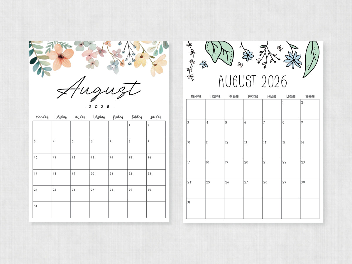 kalender til print august 2026