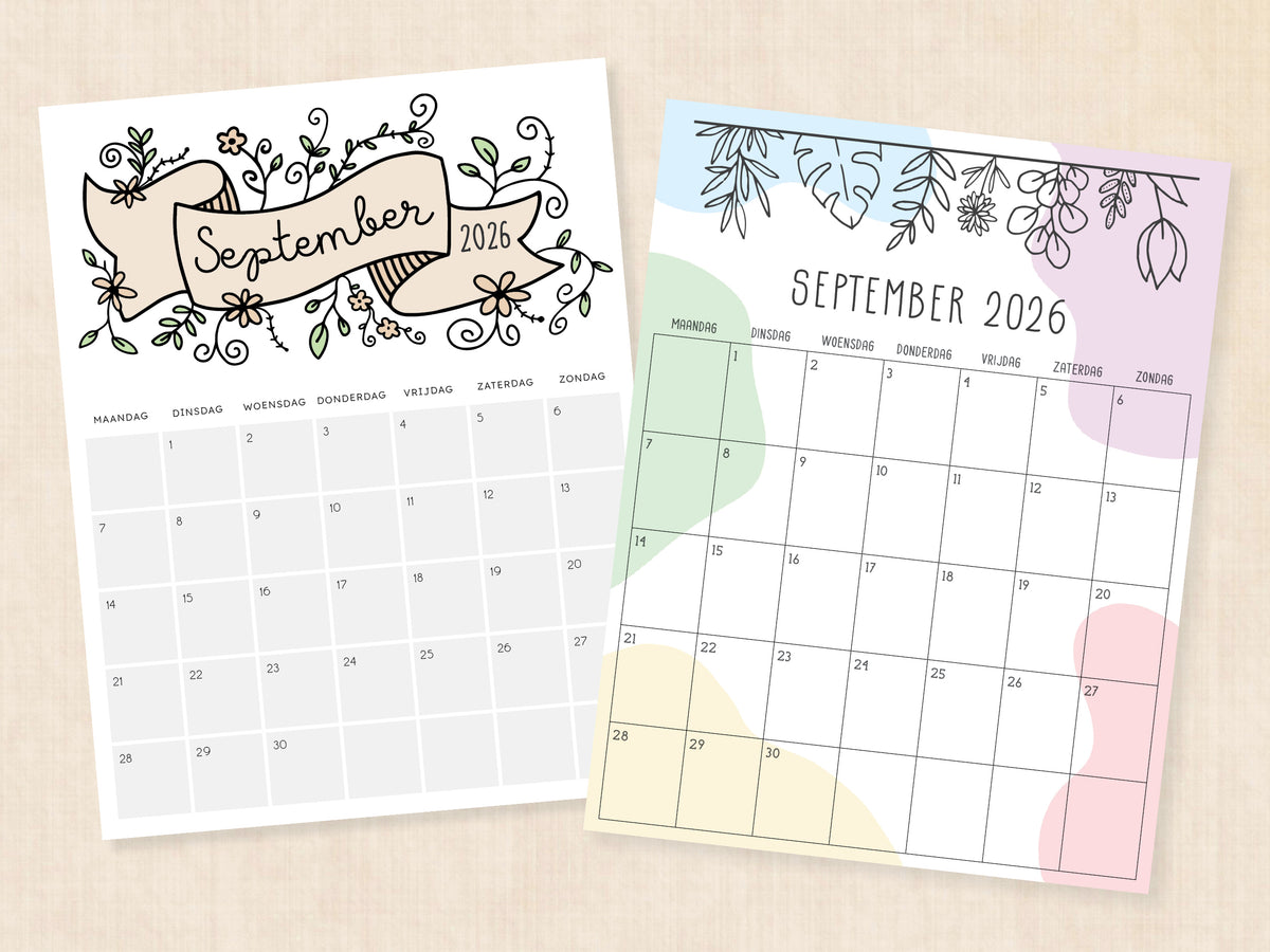 maandskalender september 2026
