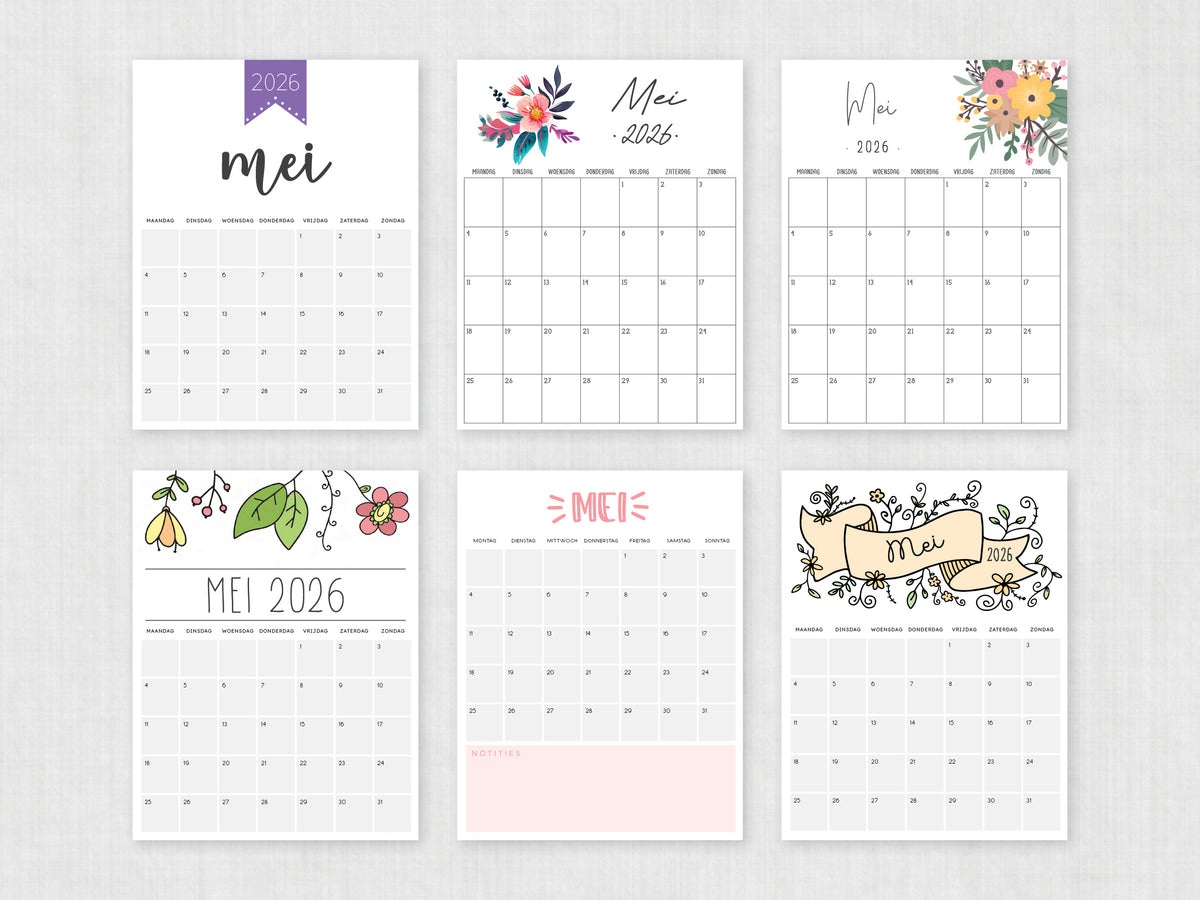 maanskalender nei 2026