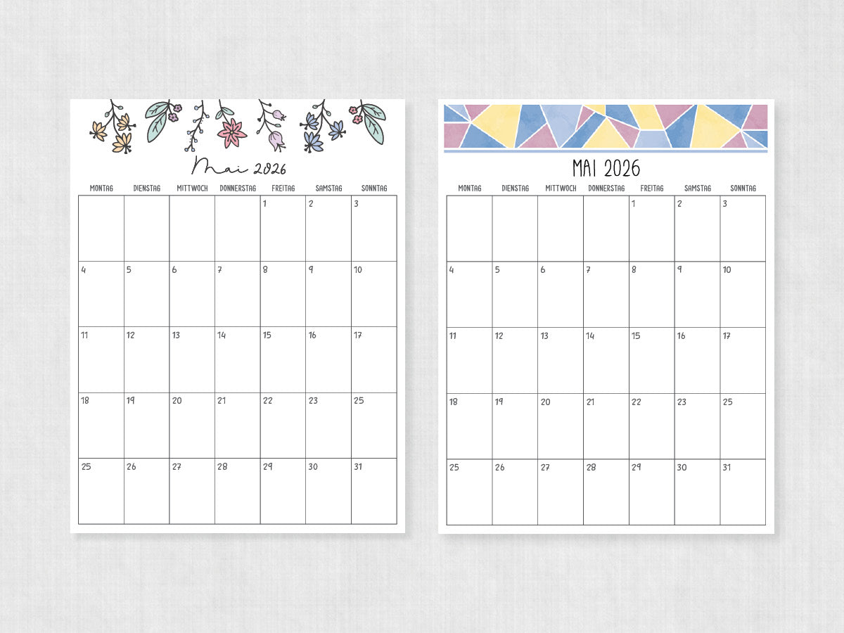 mai 2026 kalender zum ausdrucken