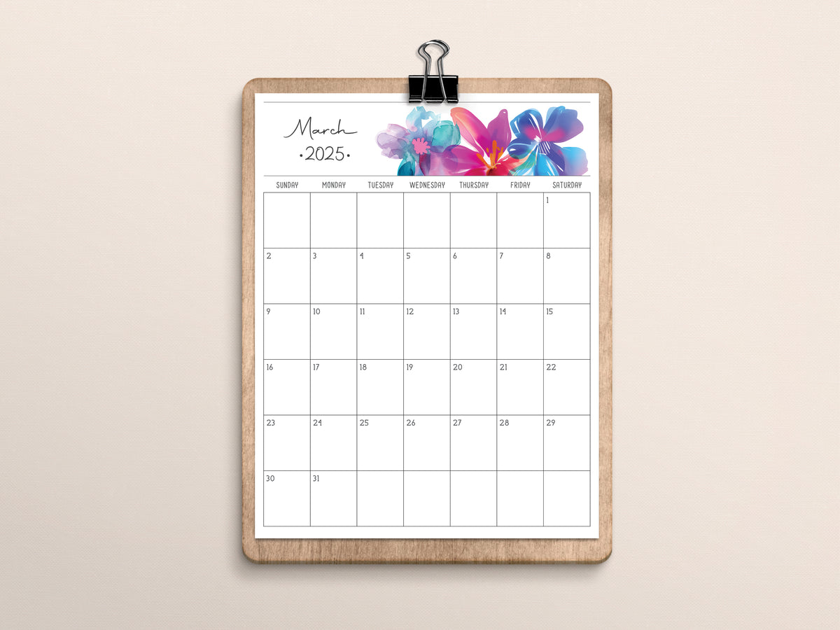 printable 2025 calendar, pdf template