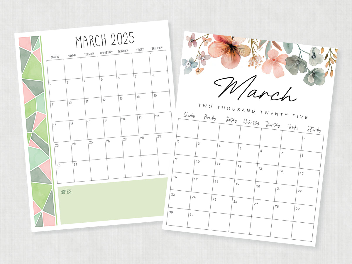 printable 2025 calendar, pdf template
