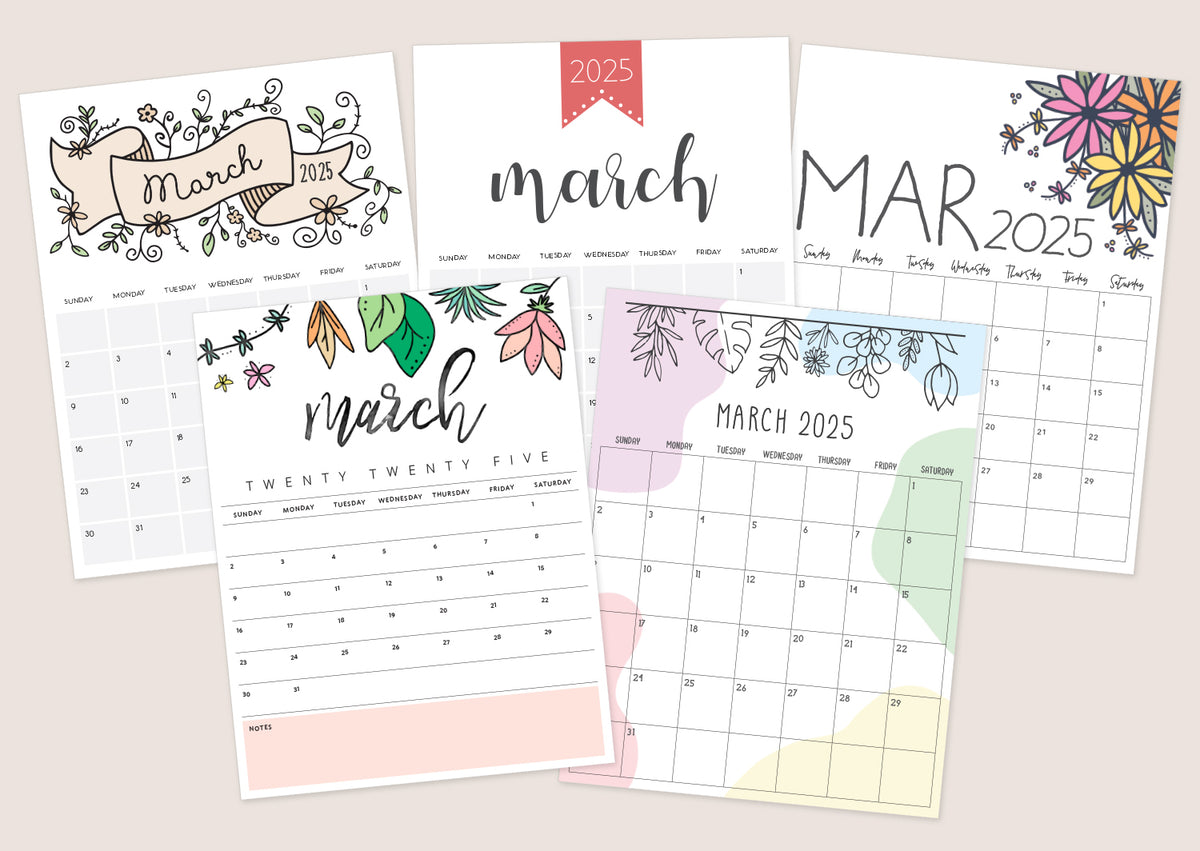 printable 2025 calendar, pdf template