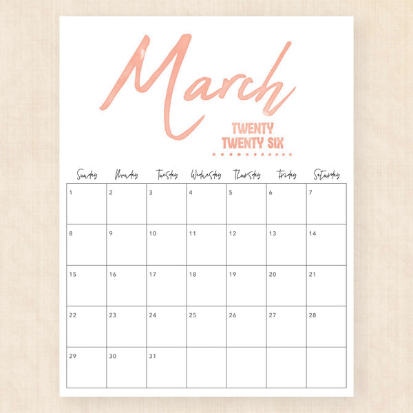march 2026 calendar jazzy jewels