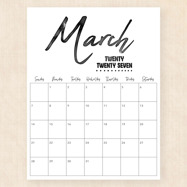 march 2027 calendar zebra zest