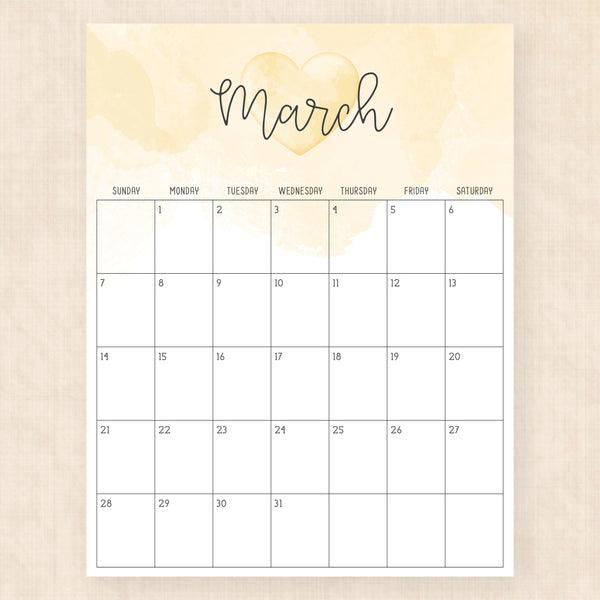 march 2027 calendar colorful crush