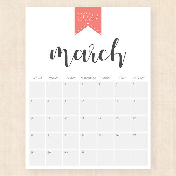 march 2027 calendar polished pride