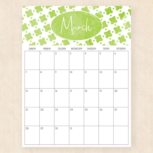 march 2027 calendar pattern parade
