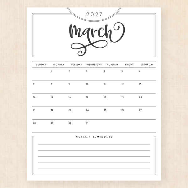 march 2027 calendar flawless flourish