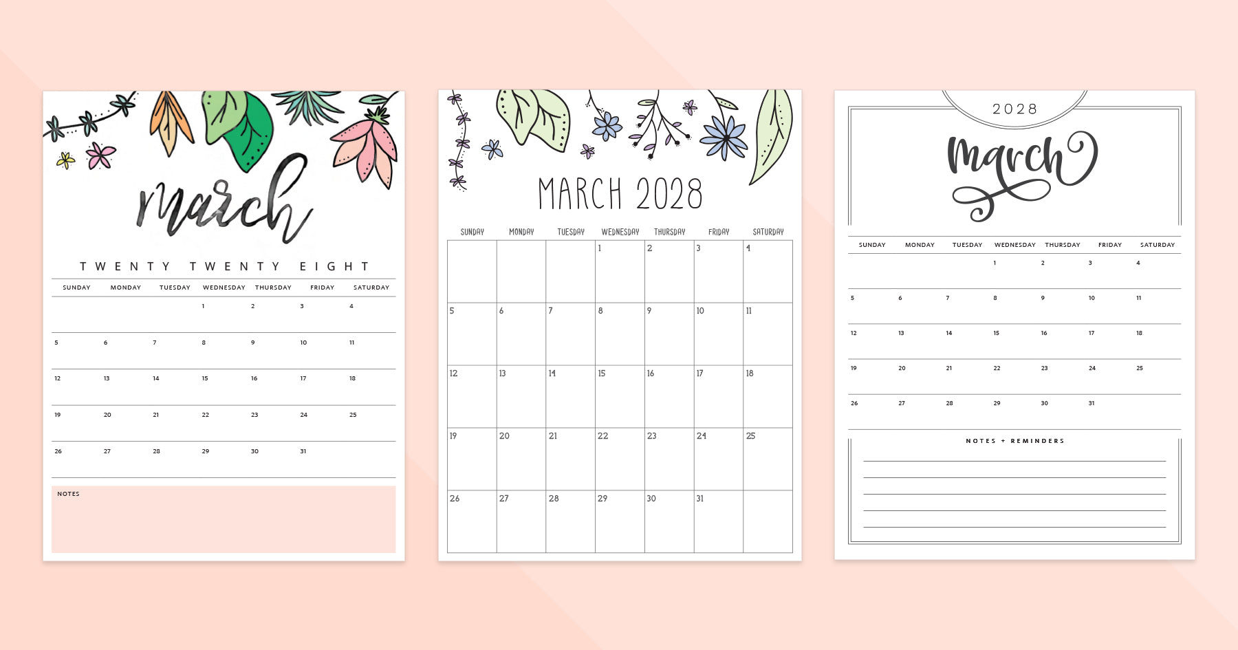 march 2028 calendar