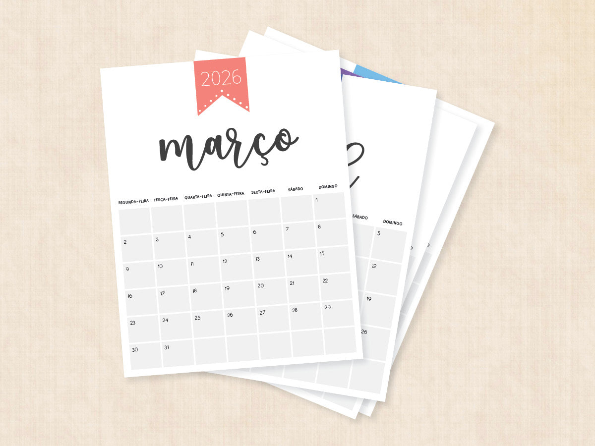 março 2026 calendário