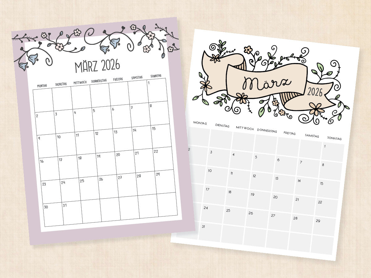märz 2026 kalender pdf