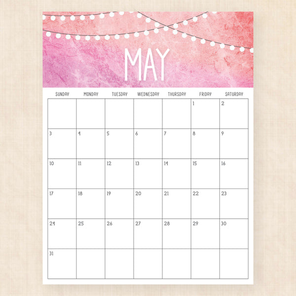 may 2026 calendar twilight twist