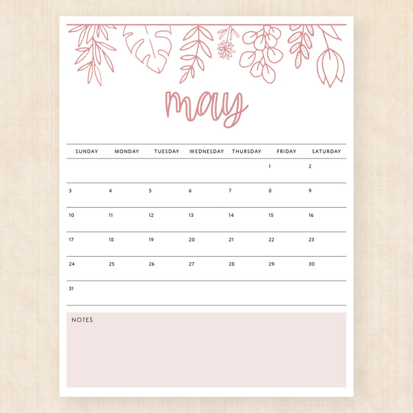 may 2026 calendar delicate daffodils