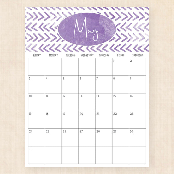 may 2026 calendar pattern parade