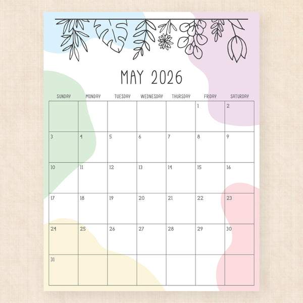 may 2026 calendar radiant rhapsody