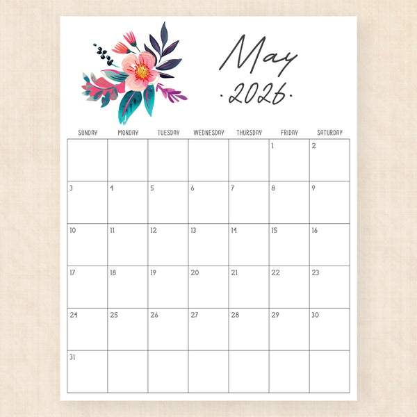 may 2026 calendar tropical treasure