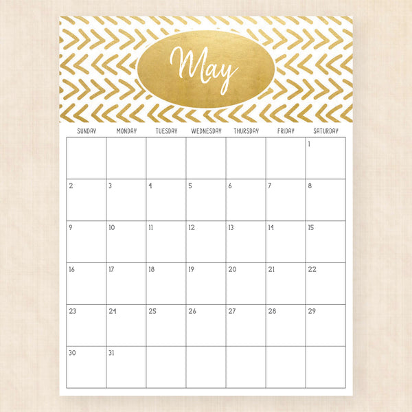 may 2027 calendar golden glamour