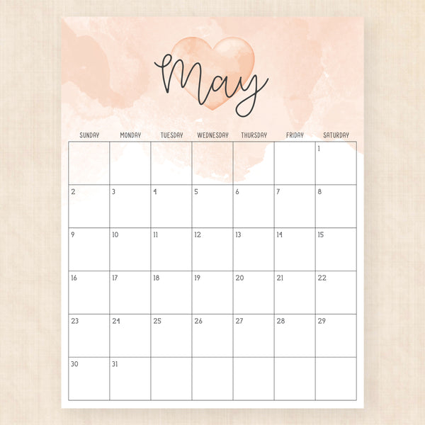 may 2027 calendar colorful crush