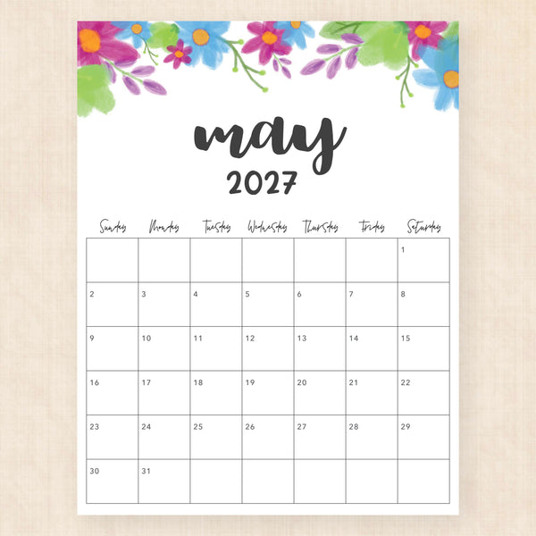 may 2027 calendar garland gaze