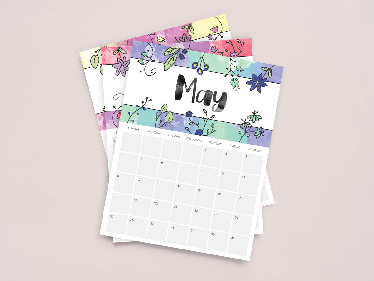 May Calendar · Printable PDF Template