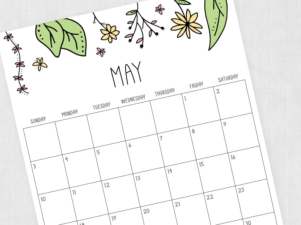 May Caender May 2025 Calendar · Printable PDF Templates
