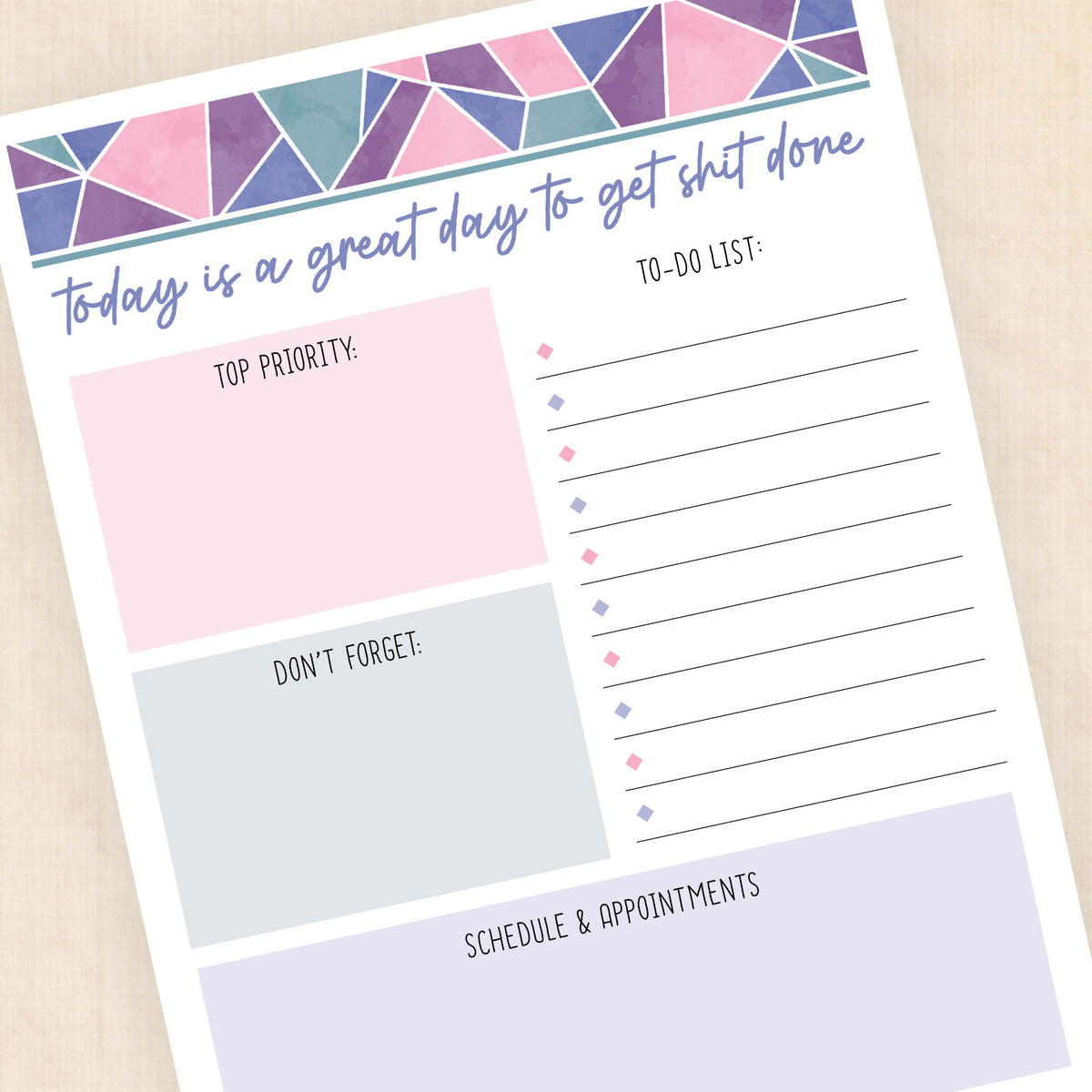 morning checklist
