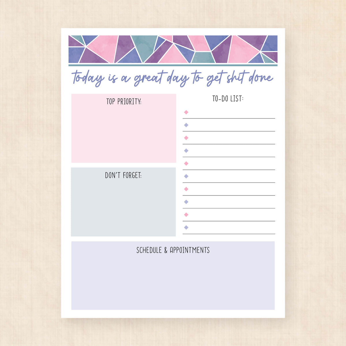 morning checklist