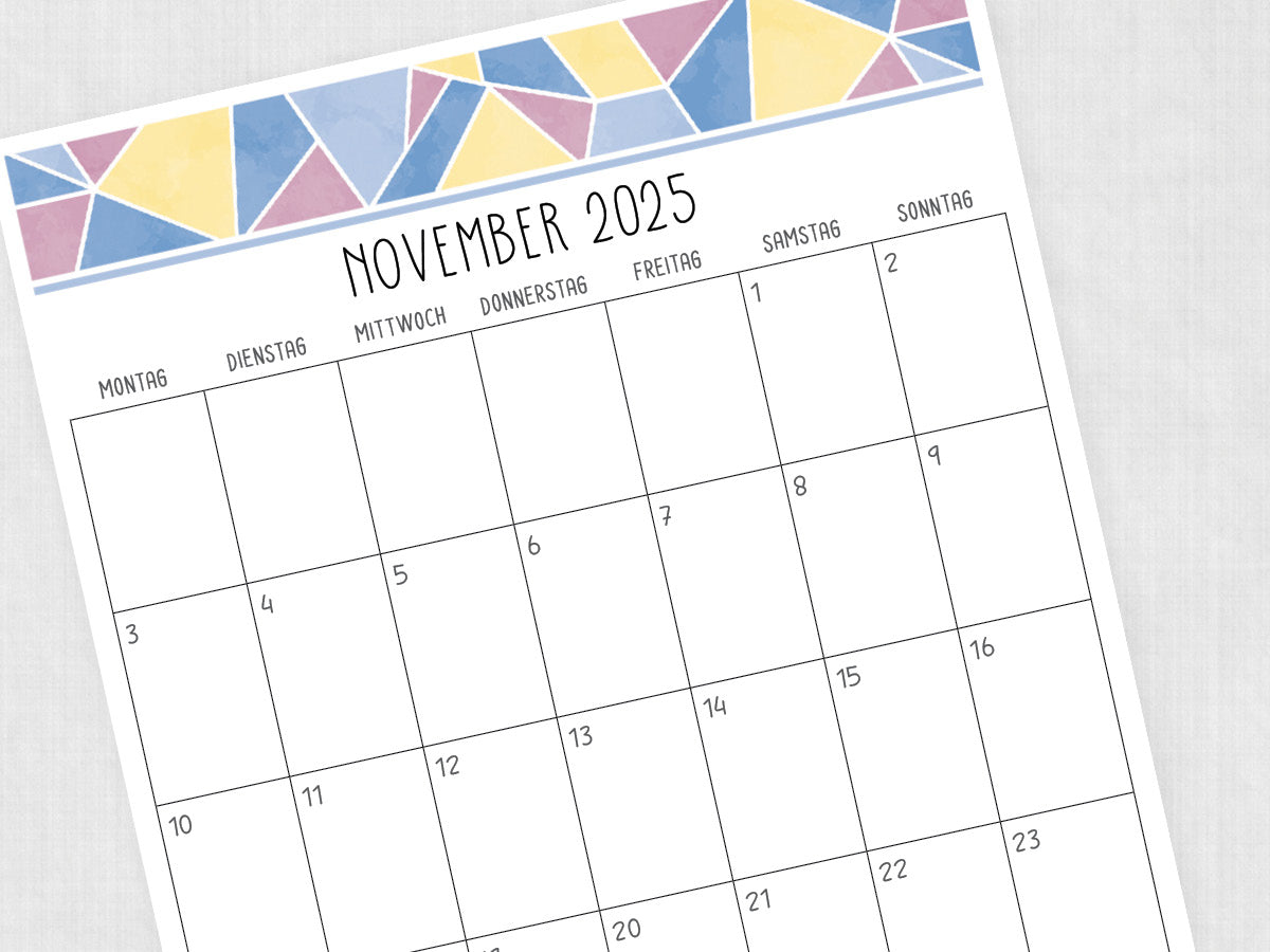 november 2025 kalendervorlage
