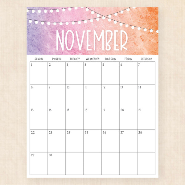november 2026 calendar twilight twist