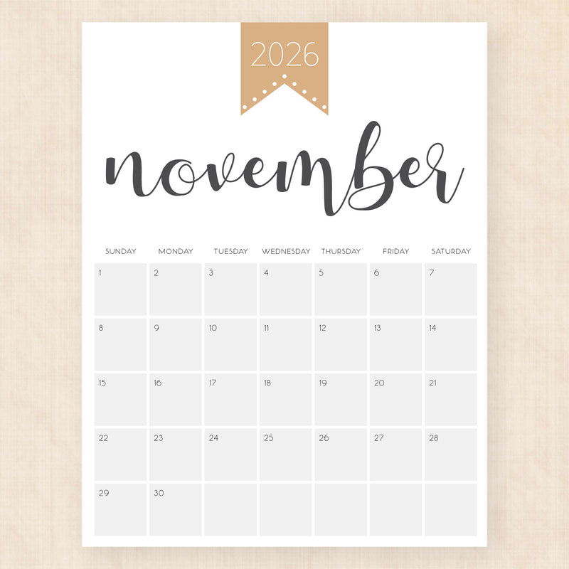november 2026 calendar polished pride