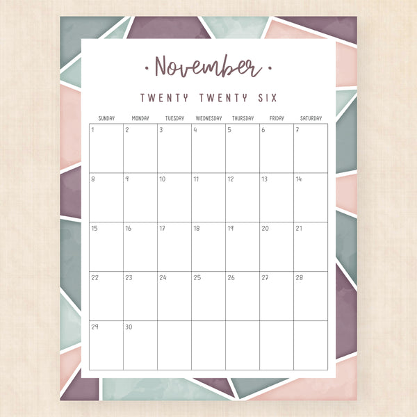 november 2026 calendar majestic mosaic
