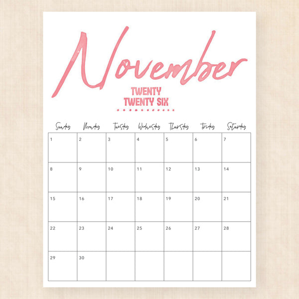 november 2026 calendar jazzy jewels
