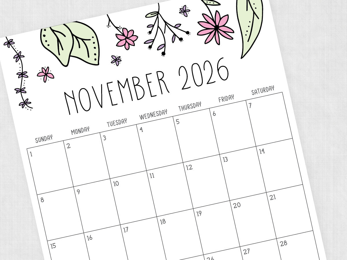 november 2026 calendar template