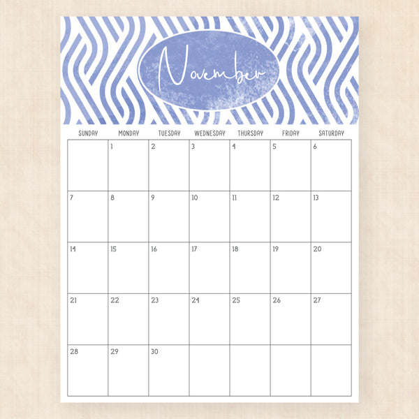 november 2027 calendar pattern parade