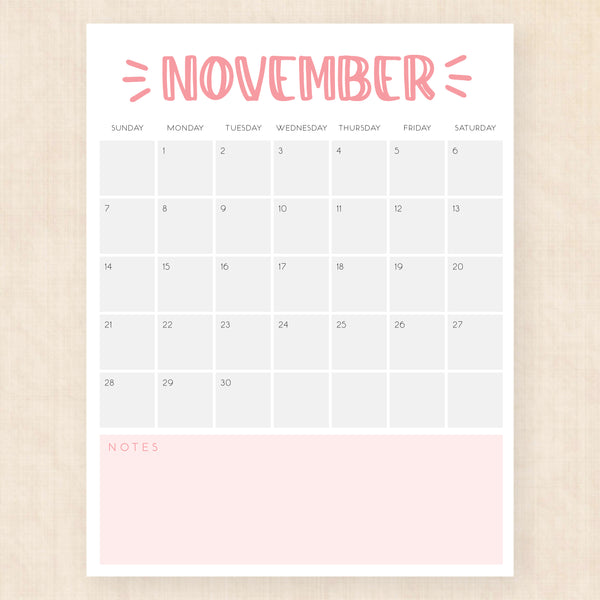 november 2027 calendar sassy splash