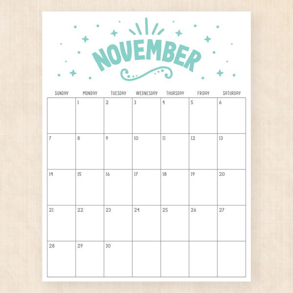 november 2027 calendar heavenly haze