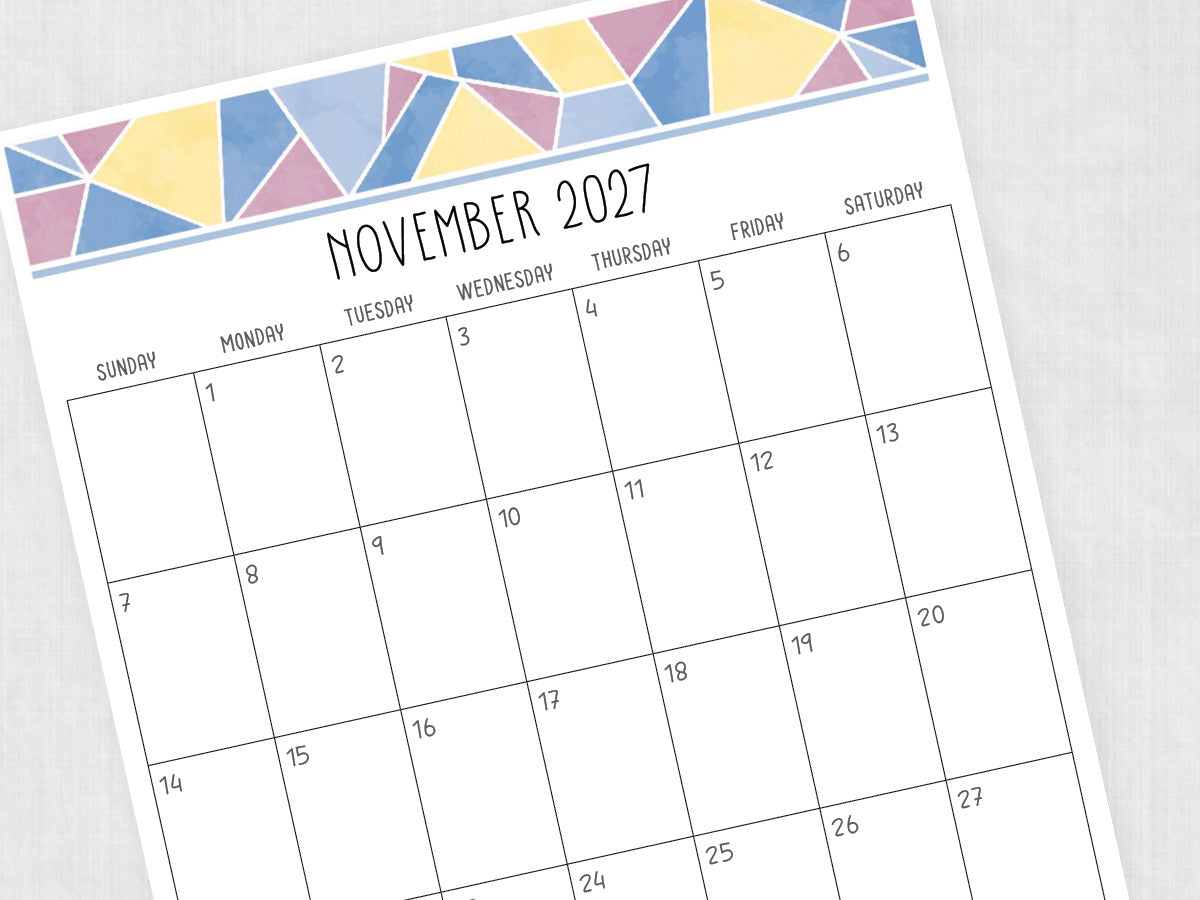 november 2027 calendar template