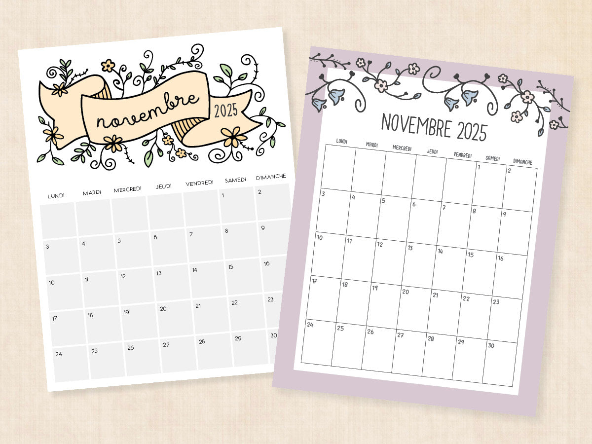 novembre 2025 calendrier pdf