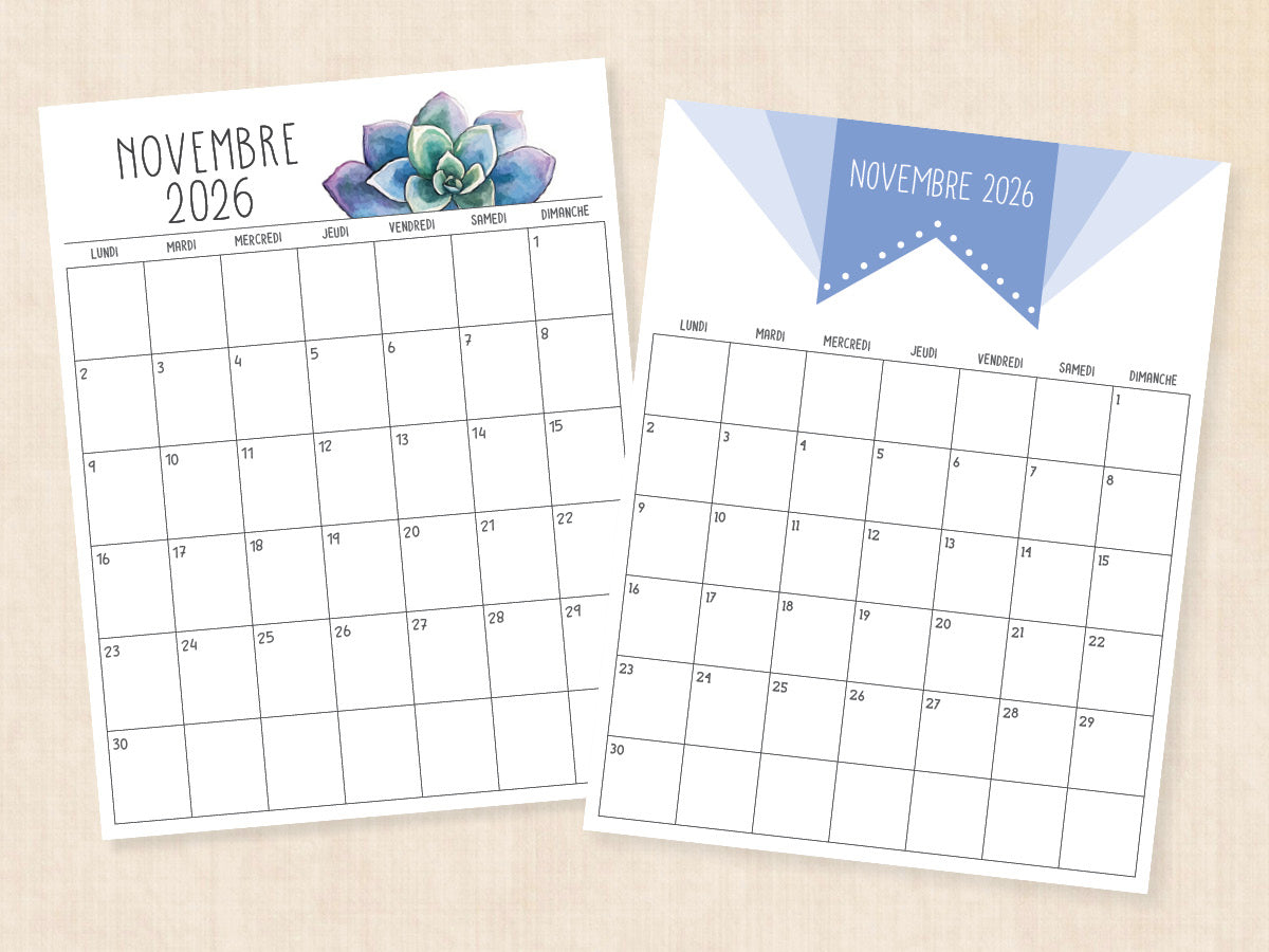 novembre 2026 calendrier pdf