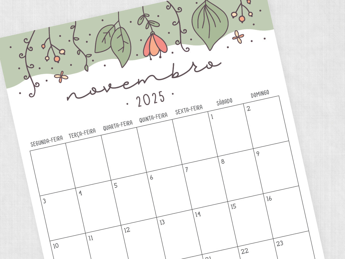 novembro 2025 calendário planner