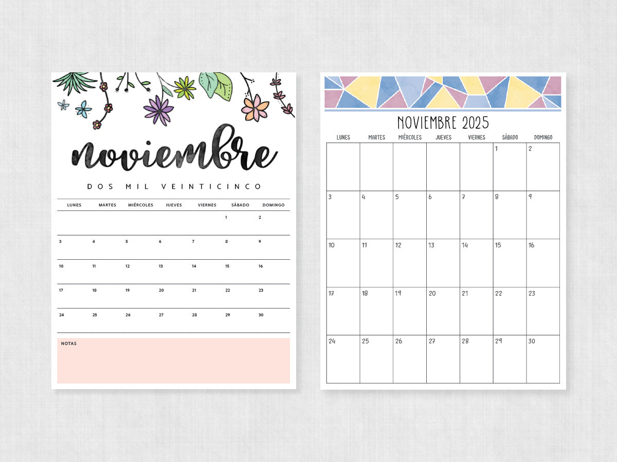 noviembre 2025 calendario para imprimir
