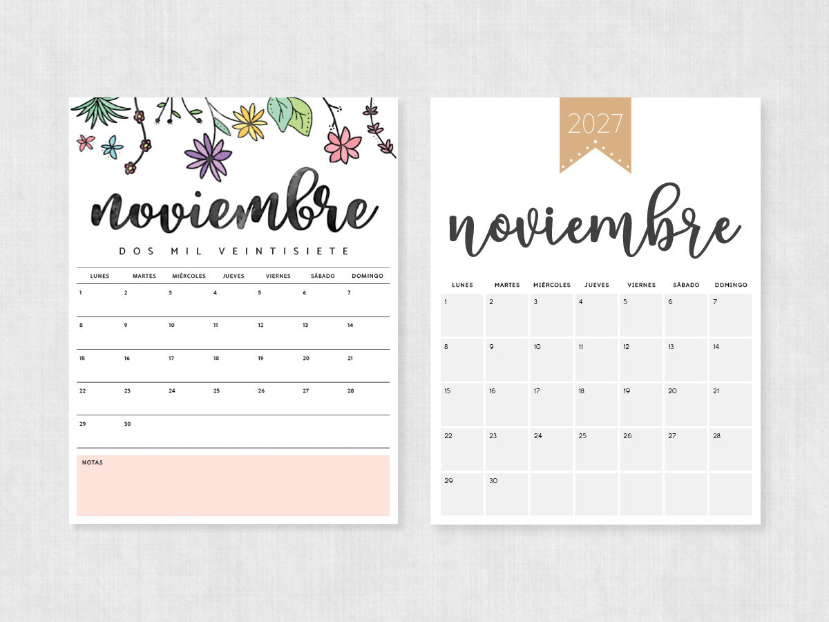 noviembre 2027 calendario para imprimir