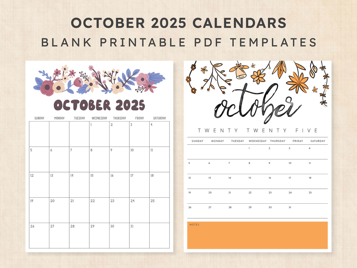 october 2025 calendar