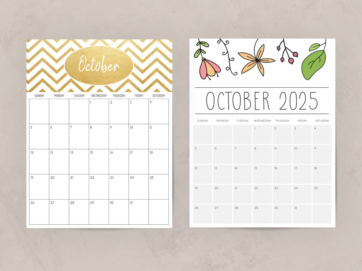 october 2025 calendar