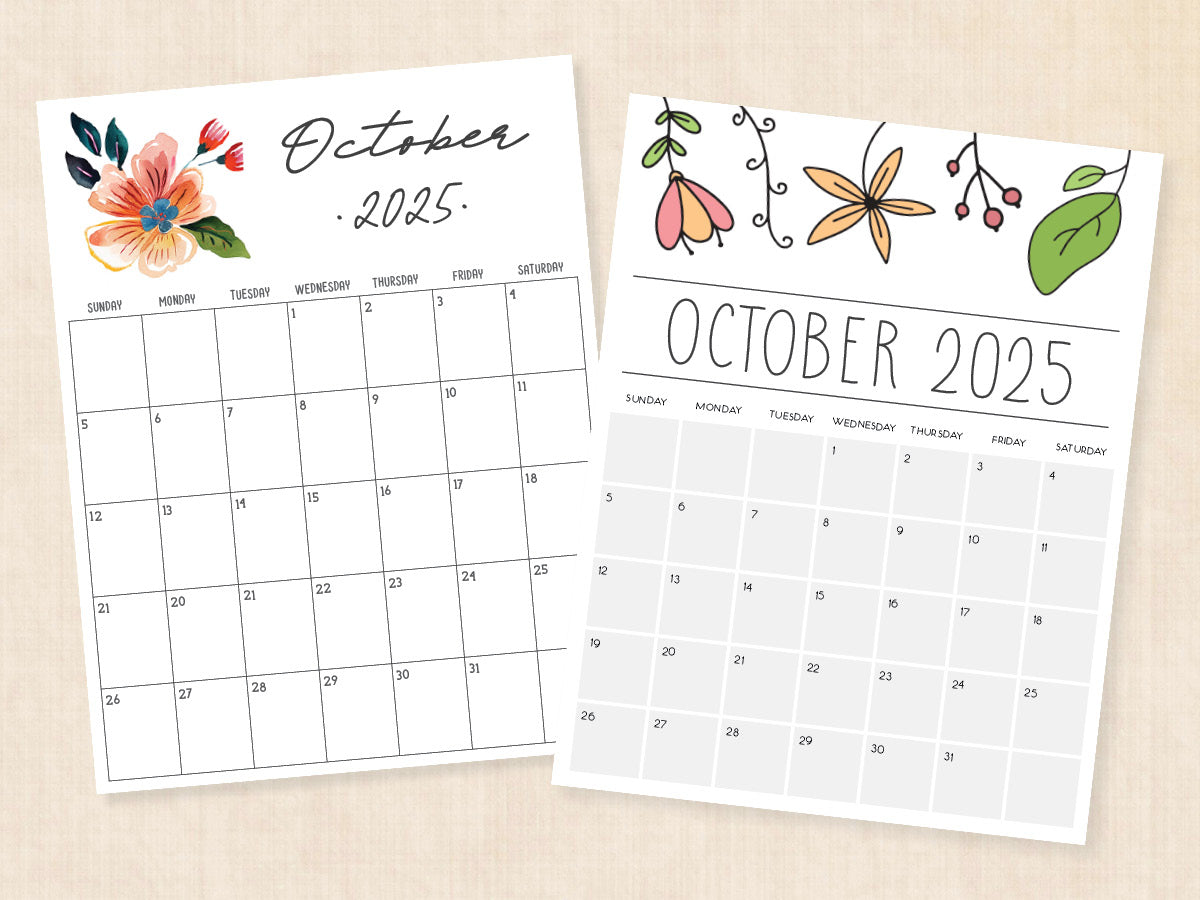 october 2025 calendar pdf