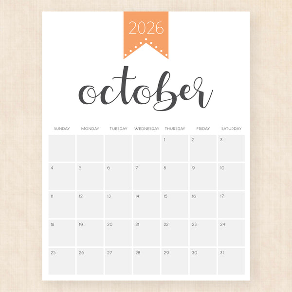 october 2026 calendar polished pride